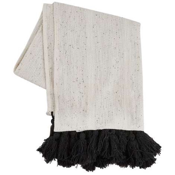 tribe alive Other - NWT Tribe Alive Tassel Throw Blanket, Black